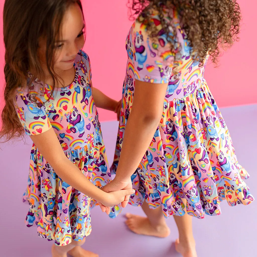 Lisa Frank® Panda Painter Ruffled Twirl Dress