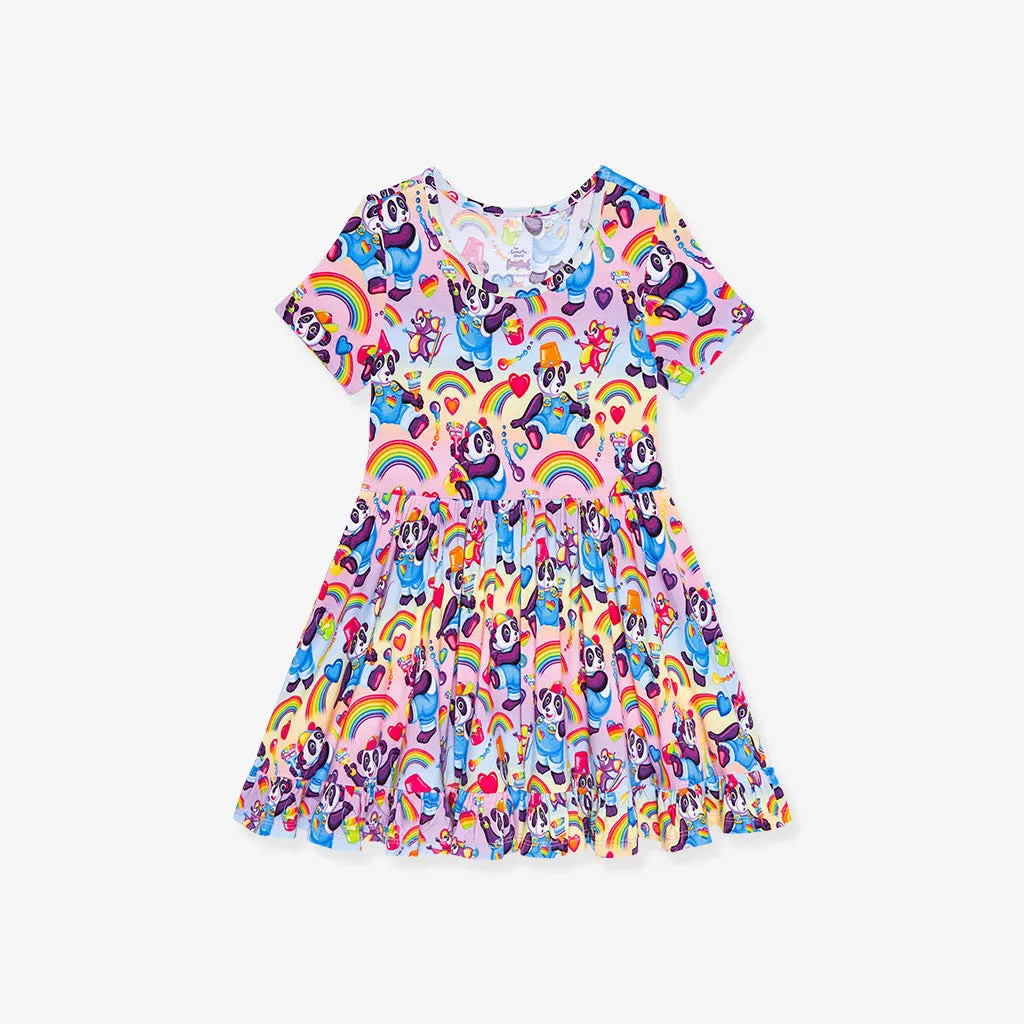 Lisa Frank® Panda Painter Ruffled Twirl Dress