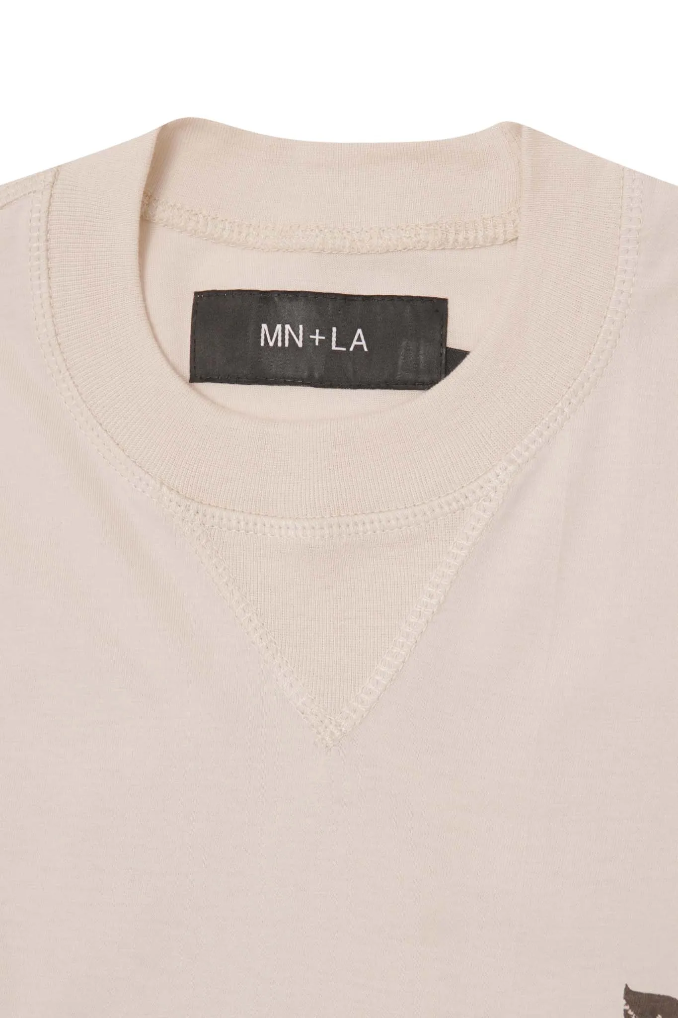 M'$ PAISLEY PATCHWORK MILITIA MOCK NECK TEE IN OAT