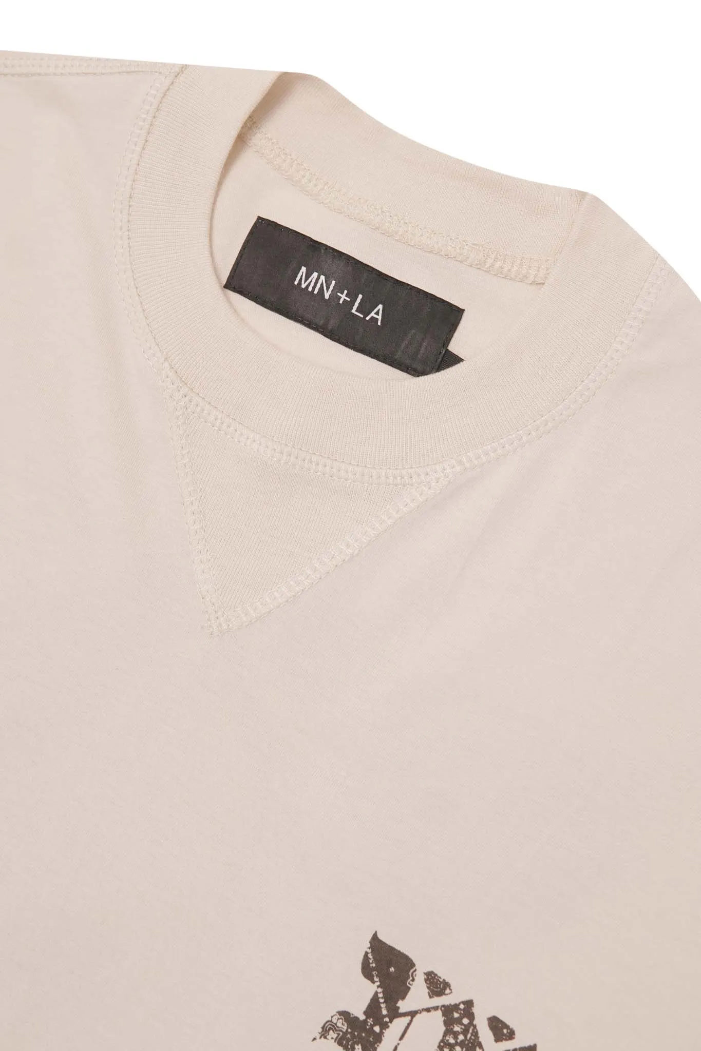 M'$ PAISLEY PATCHWORK MILITIA MOCK NECK TEE IN OAT
