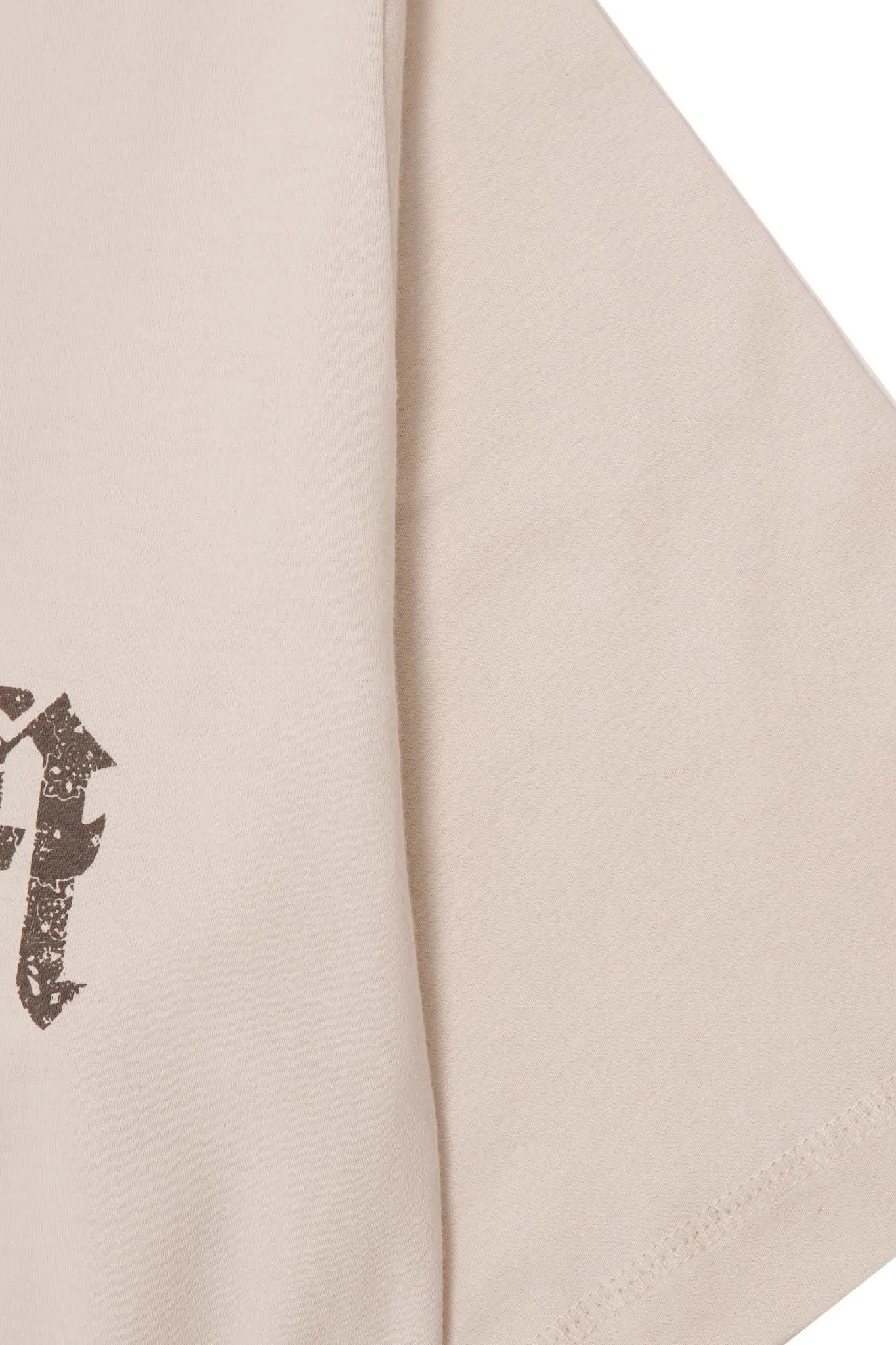 M'$ PAISLEY PATCHWORK MILITIA MOCK NECK TEE IN OAT