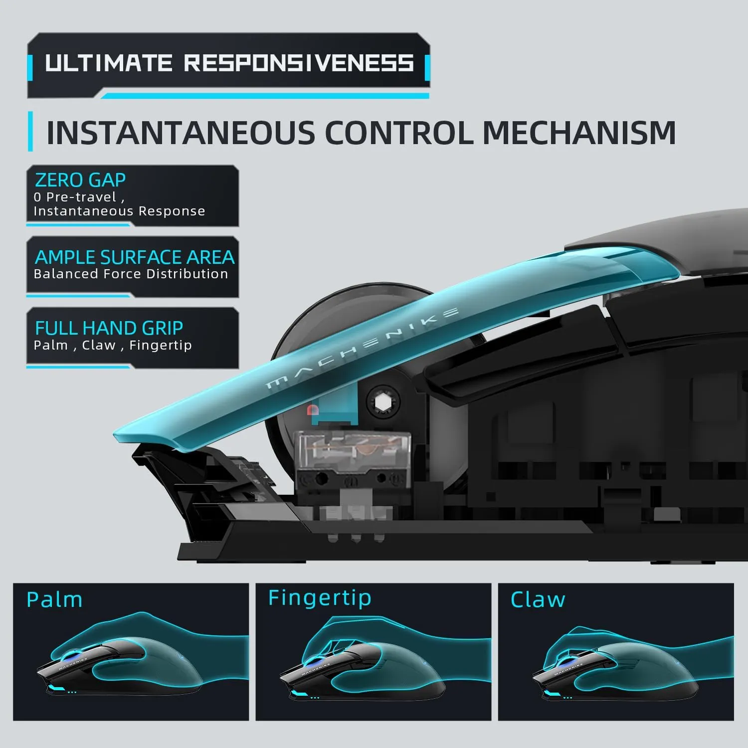 Machenike Wireless Gaming Mouse,26,000 DPI,PAW3395 Sensor,RGB Backlit,Ergonomic Design,6 Programmable Buttons,Long Battery Life,Ultra-Lightweight,Gaming Mice Compatible with PC, Mac
