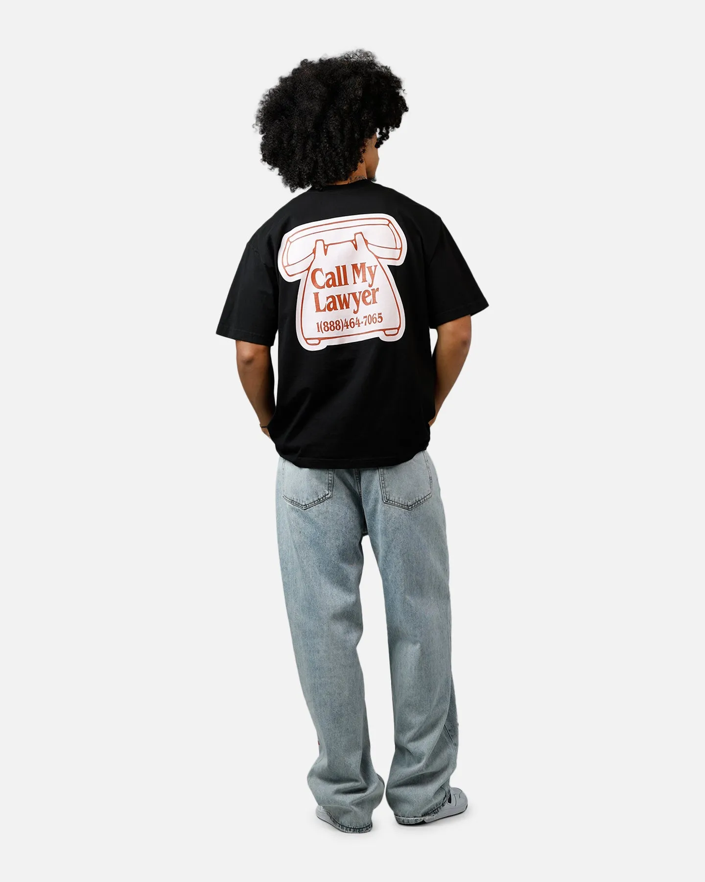 Market Call My Lawyer Magnet T-Shirt Washed Black