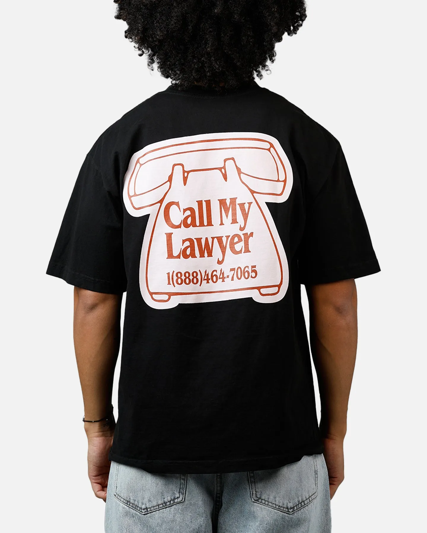 Market Call My Lawyer Magnet T-Shirt Washed Black