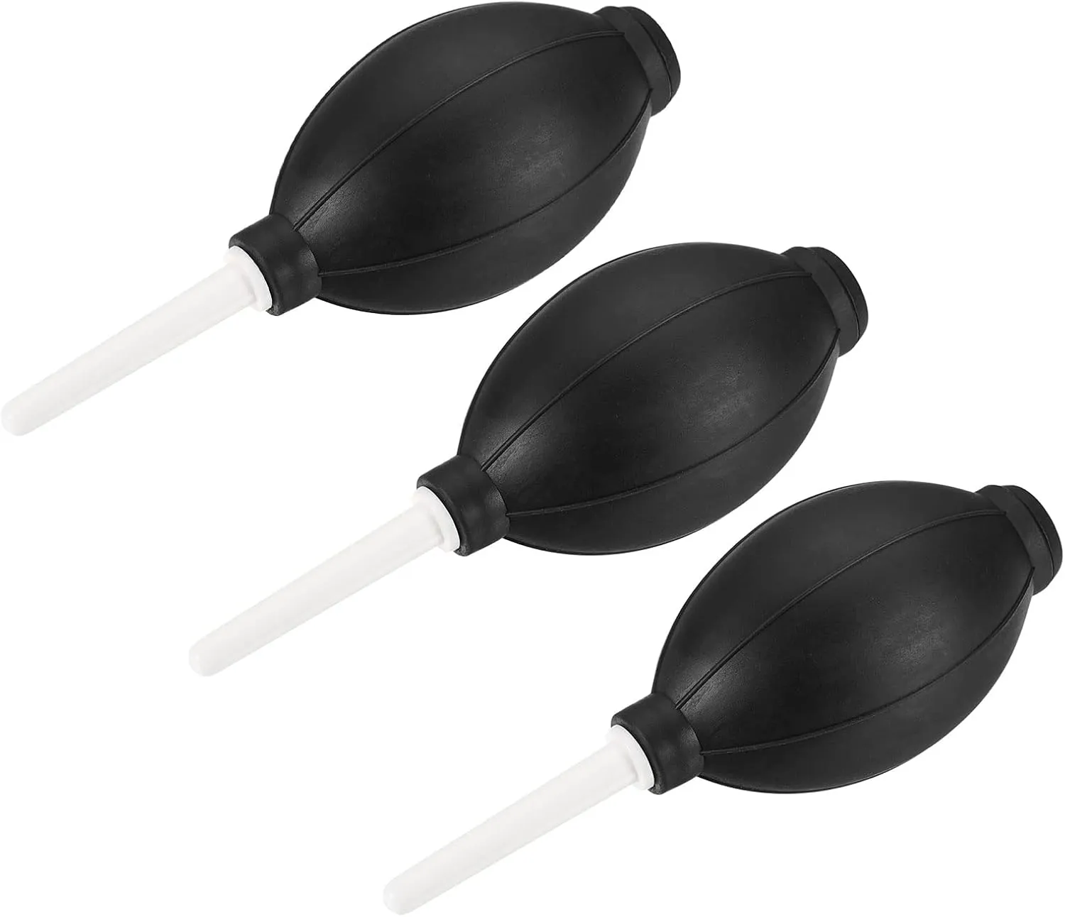 MECCANIXITY Dust Ball Air Blower Rubber Blowing Pump Cleaning Tool for Camera Lens, Keyboard, PCB Board, Computer, Plants, 147mm, Black Pack of 3