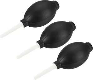 MECCANIXITY Dust Ball Air Blower Rubber Blowing Pump Cleaning Tool for Camera Lens, Keyboard, PCB Board, Computer, Plants, 147mm, Black Pack of 3