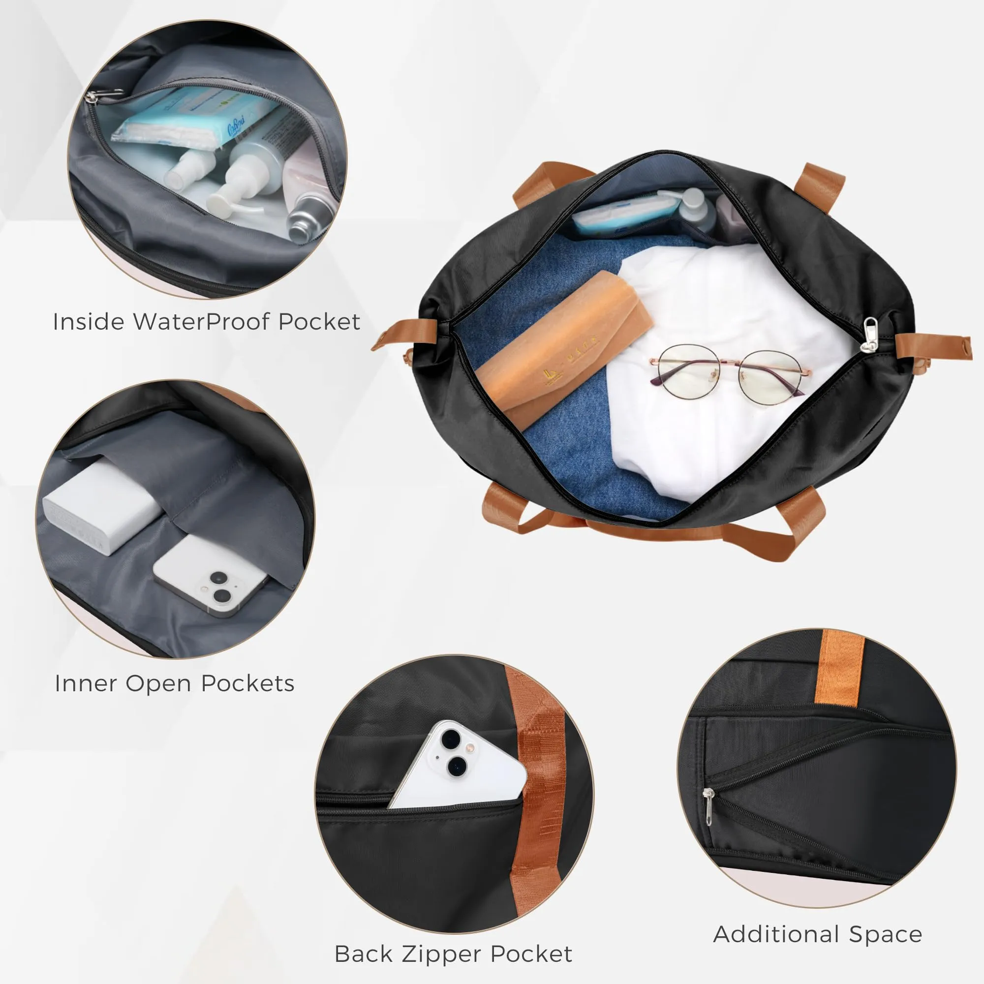 Merax 3 Pcs ABS Hardside Luggage Sets TSA Lock Spinner Wheel Suitcases, Pearly White, 20/24/28 Inch