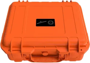 Mini Antenna Storage Case, Orange Hard Case for Mini Antenna, IP67 Water Proof Carrying Box with Lock, Portable and Protective,for Travel
