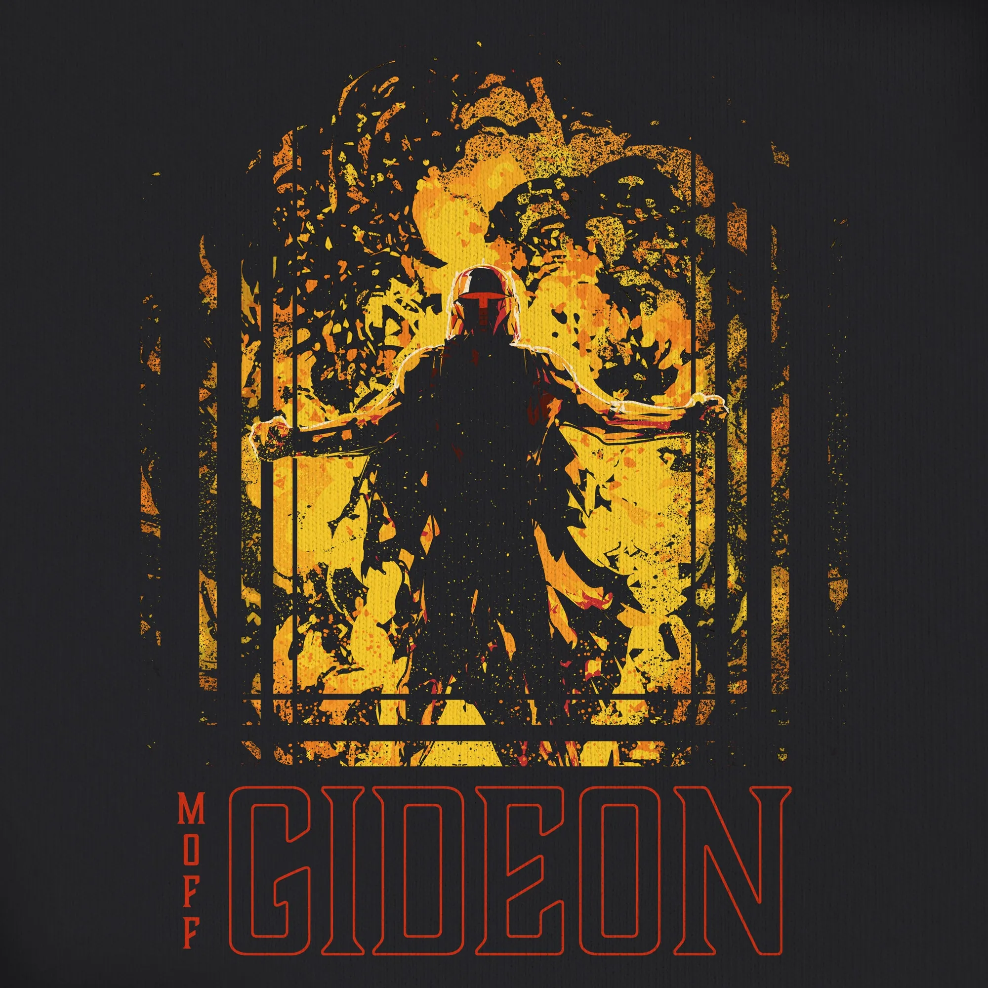 Moff Gideon Burning Black Tee