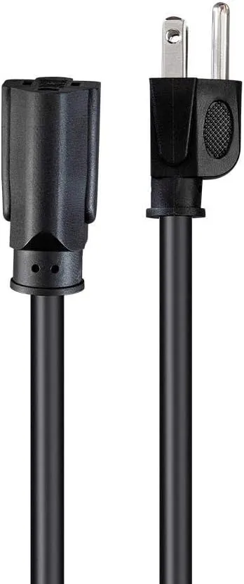 Monoprice Extension Cord - NEMA 5-15P to NEMA 5-15R, 10 Amp, 1250 Watt, 125 Volt, 18AWG, 10 Feet, Black
