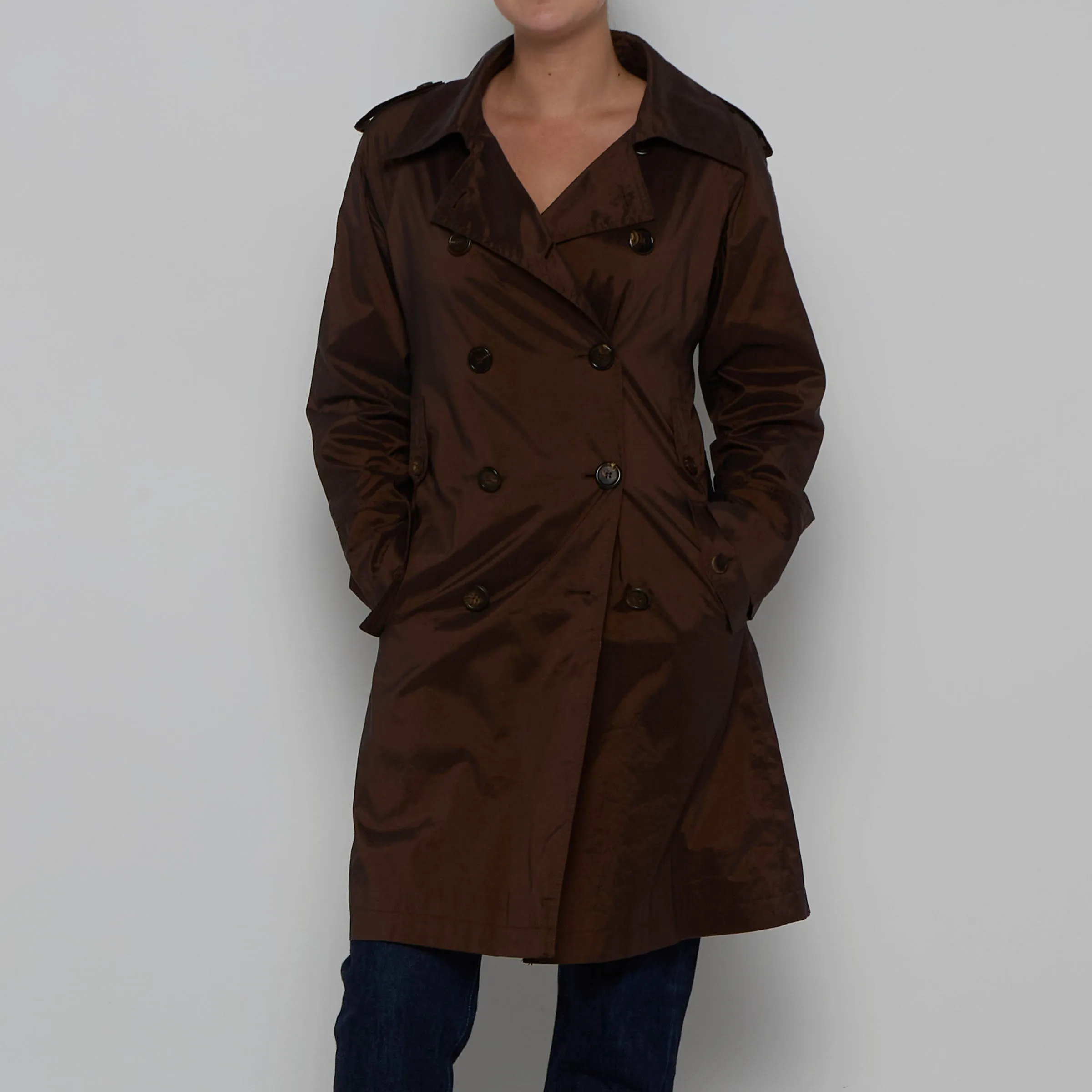 More & More Brown Trench Coat - S