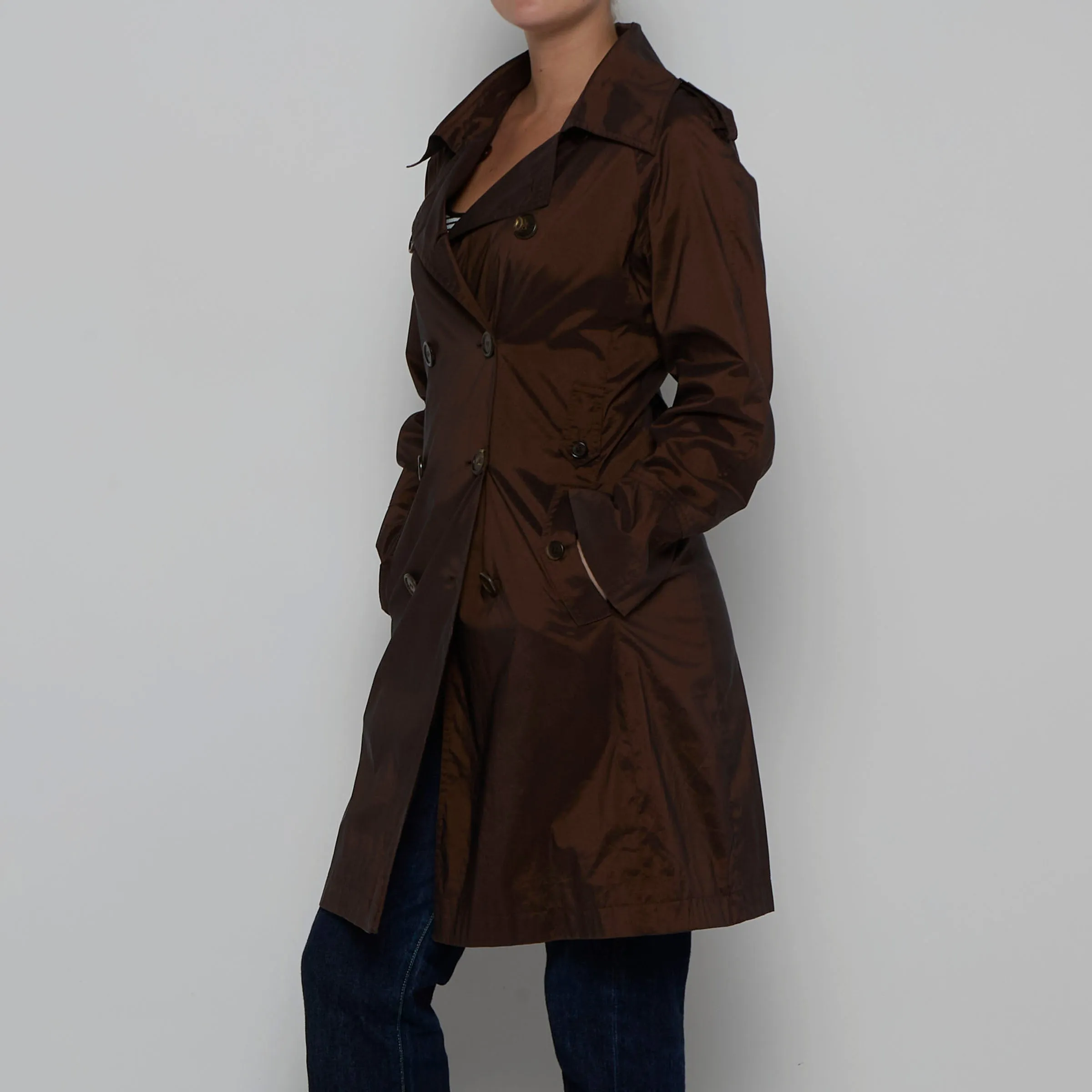 More & More Brown Trench Coat - S