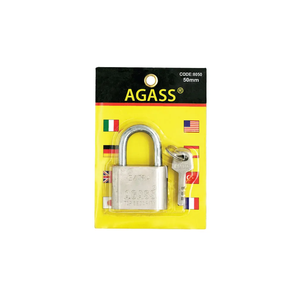 (MR.DIY) AGASS Stainless-Steel Padlock Top Security (50mm)