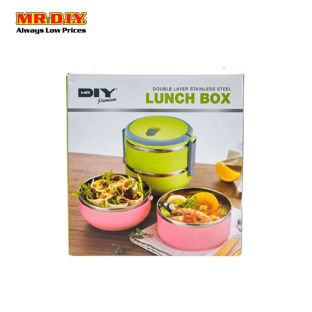 (MR.DIY) Premium Stainless Steel Double Layer Lunch Box