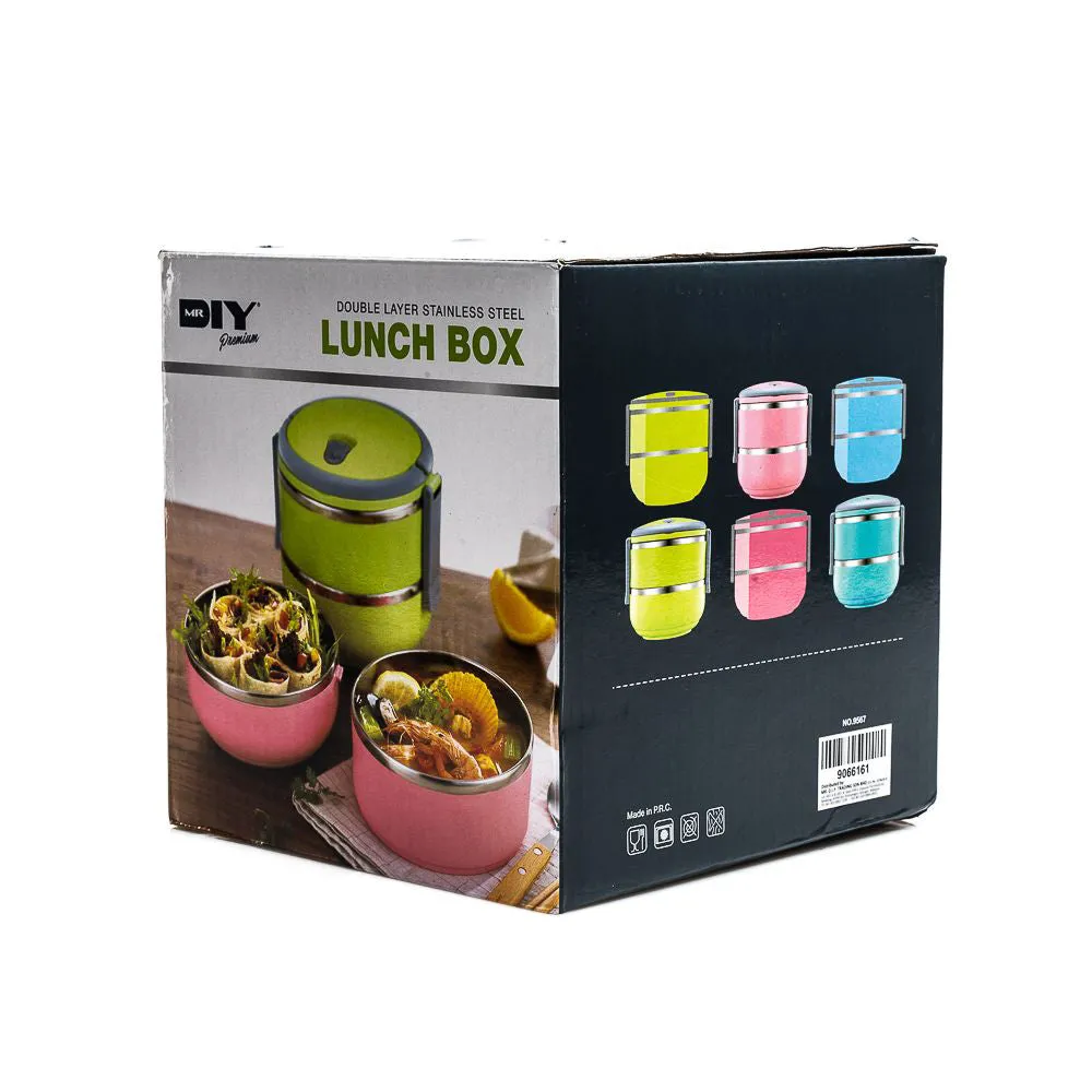 (MR.DIY) Premium Stainless Steel Double Layer Lunch Box