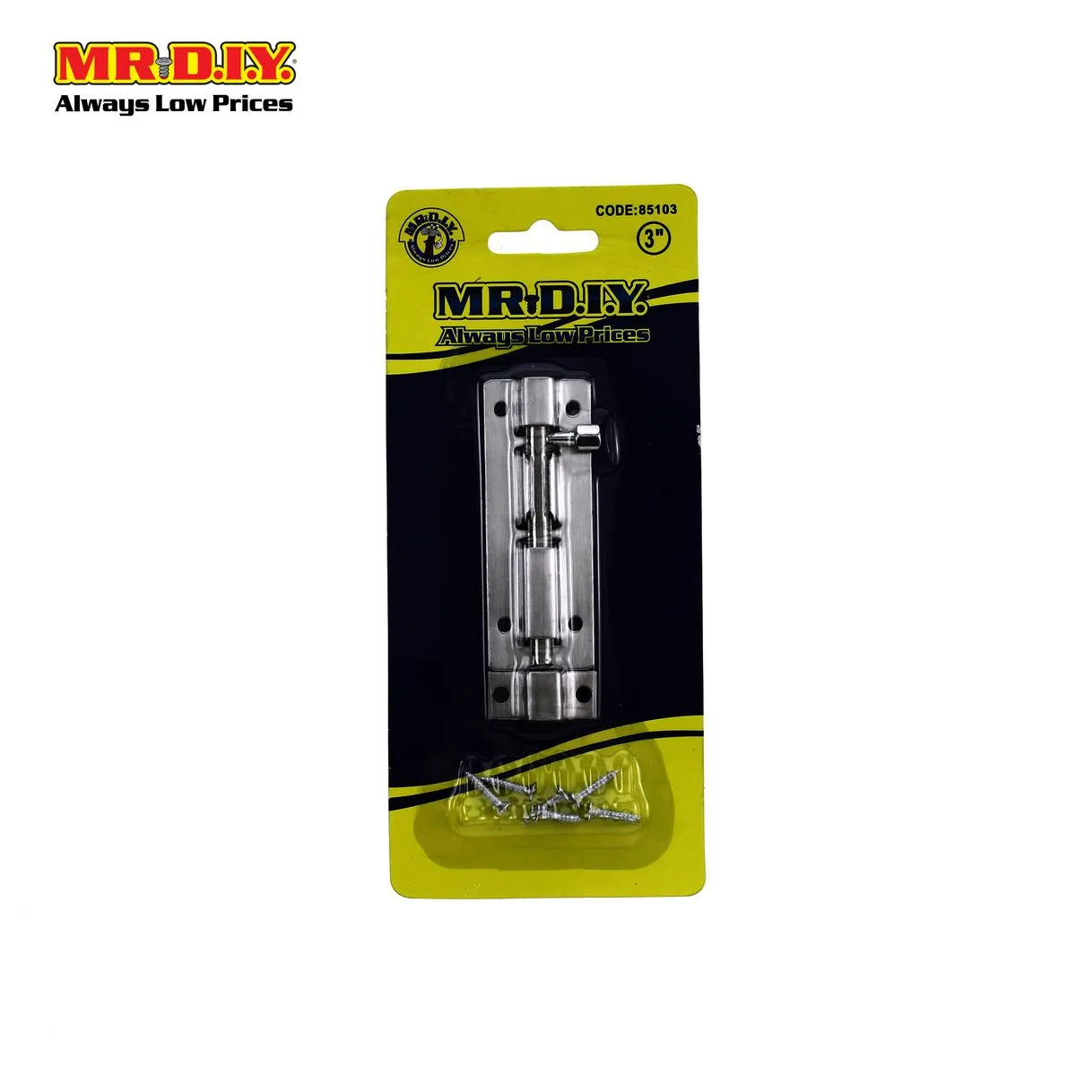 (MR.DIY) Stainless Steel Door Bolt Lock Latch Set 3