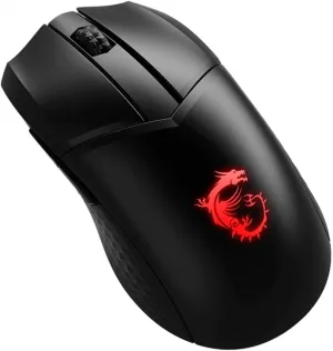 MSI Clutch GM41 Lightweight Wireless Gaming Mouse & Charging Dock, 20,000 DPI, 60M Omron Switches, Fast-Charging 80Hr Battery, RGB Mystic Light, 6 Programmable Buttons, PC/Mac