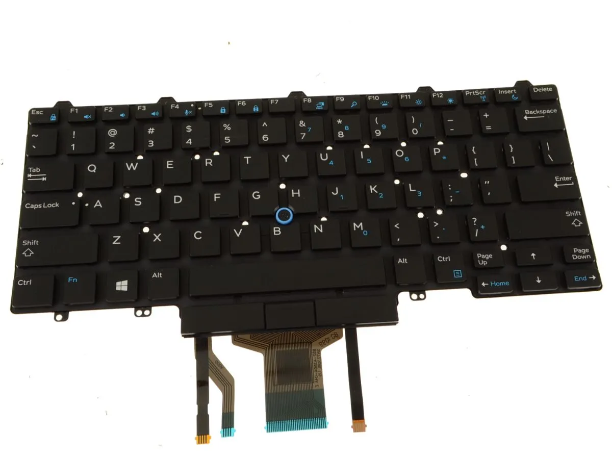 New Dell OEM Latitude 5490 7490 Backlit Laptop Keyboard Dual Point 6NK3R