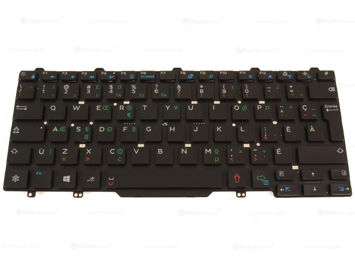 New French Canadian PQ Dell OEM Latitude 5480 7480 Laptop Keyboard Single Point X5F72