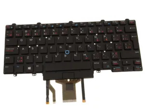New French English Dell OEM Latitude E7450 E5450 Laptop Backlit Keyboard Dual Point D18TV