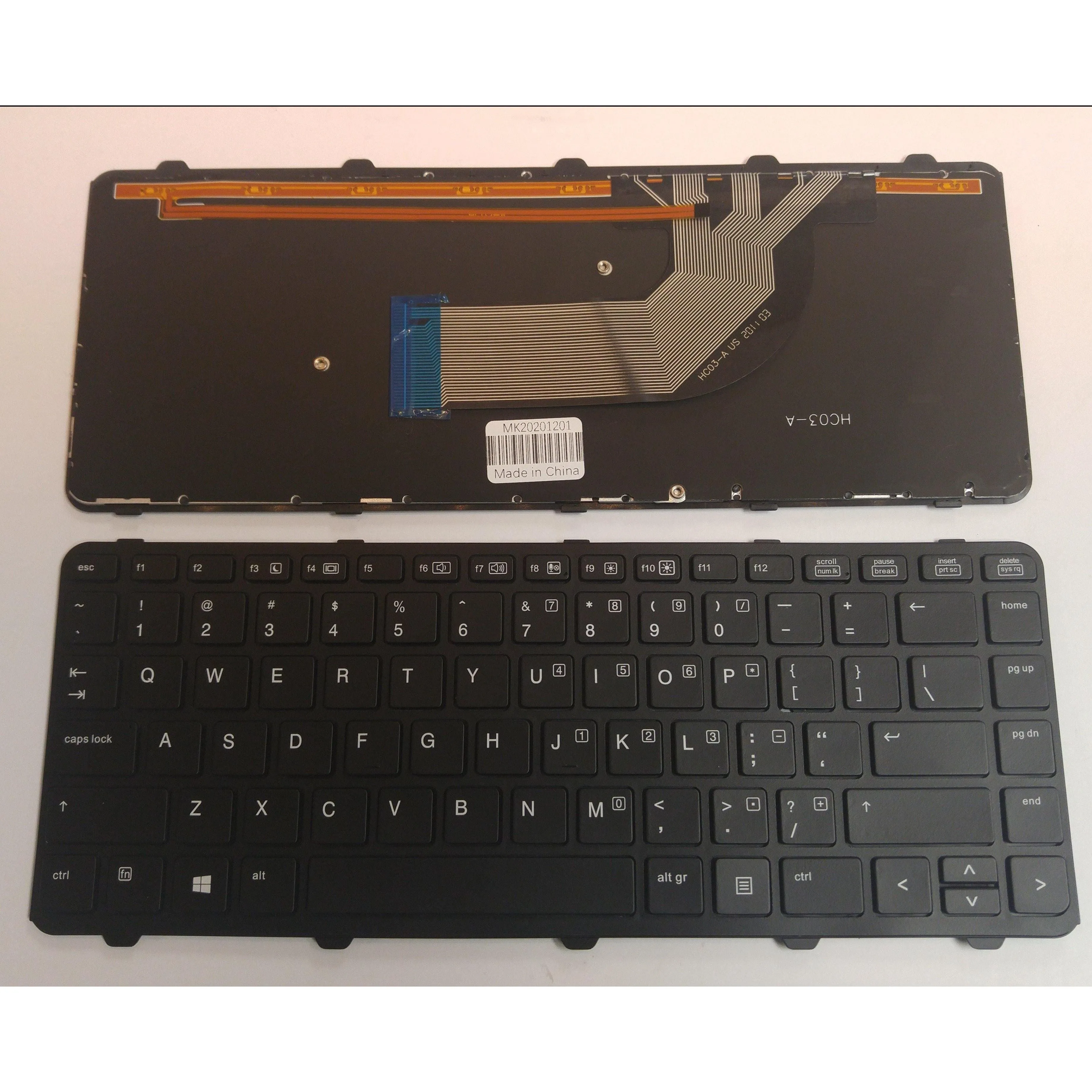 New HP ProBook 430 440 445 G2 English Keyboard With frame Backlit 767470-001