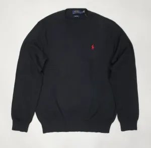 Nwt Polo Ralph Lauren Black V-Neck Small Pony Sweater