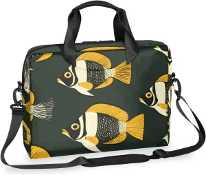Ocean Fish Laptop Bag for 14 15 15.6 Inch, Waterproof Laptop Sleeve Case Computer Cover Carrying Bag Travel Work Briefcase Shoulder Bags