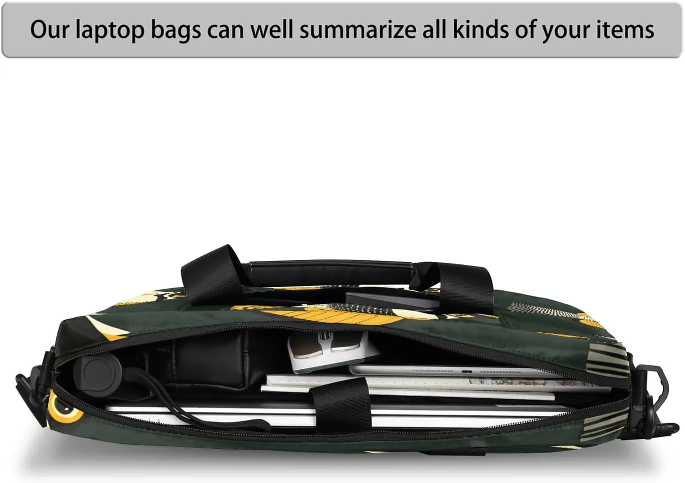 Ocean Fish Laptop Bag for 14 15 15.6 Inch, Waterproof Laptop Sleeve Case Computer Cover Carrying Bag Travel Work Briefcase Shoulder Bags