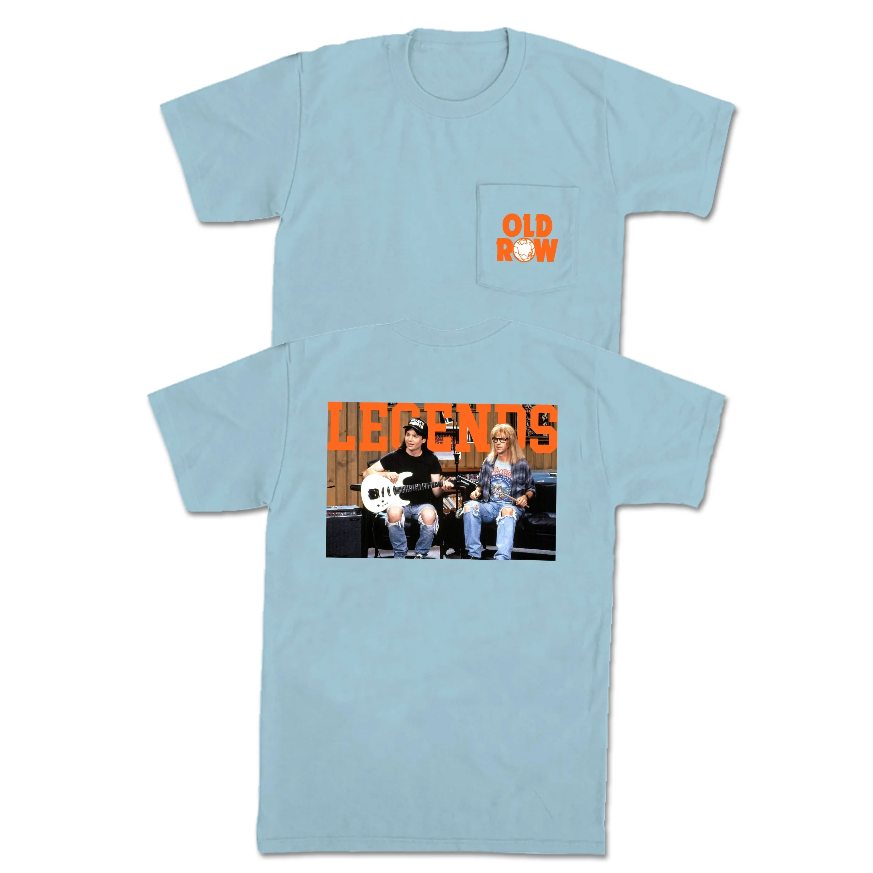 Old Row The Wayne's Legend Pocket Tee in Light Blue
