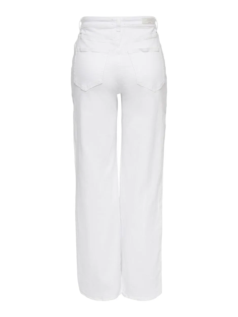 Onljuicy Life Hw Wide Leg Rea365  N - Wit