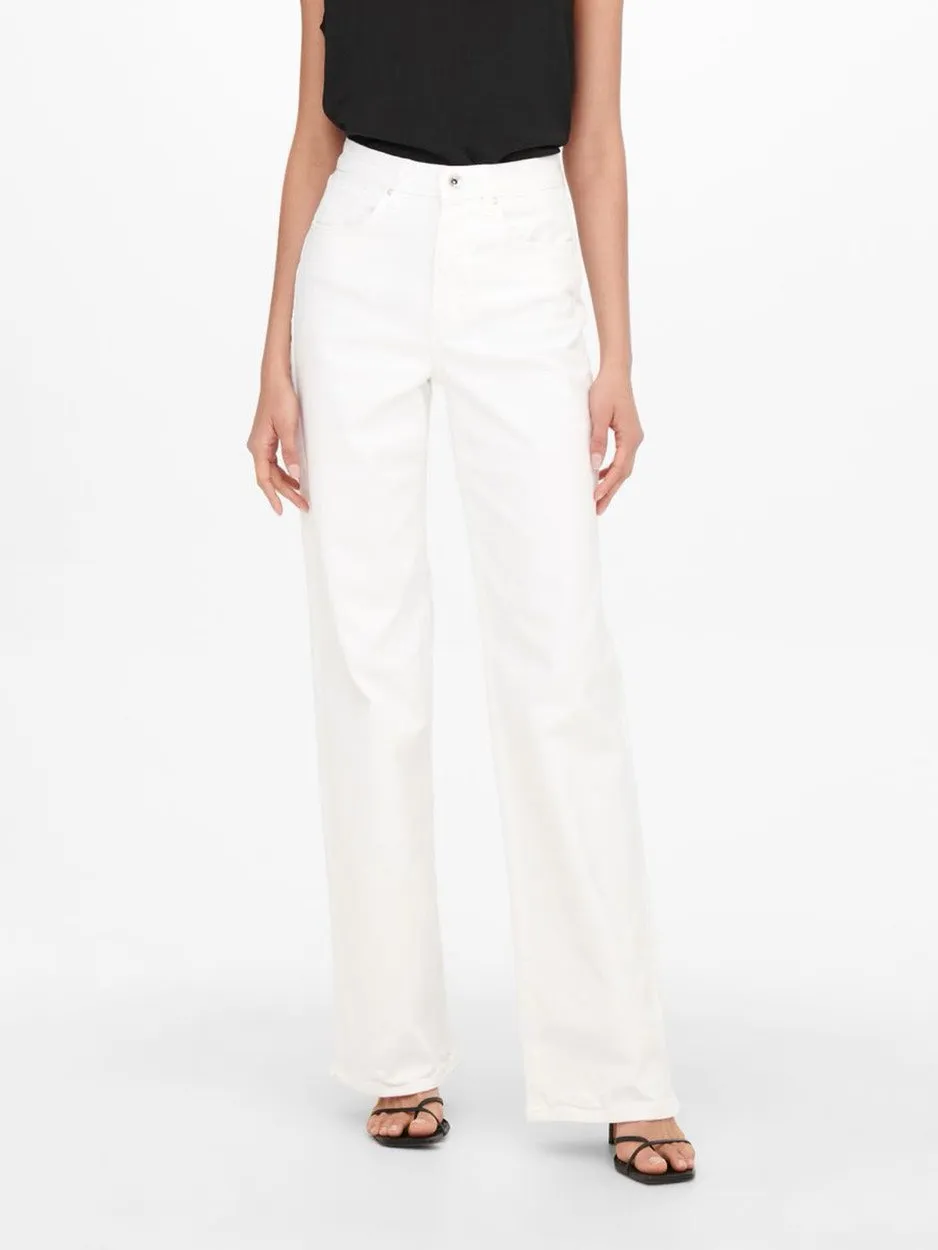 Onljuicy Life Hw Wide Leg Rea365  N - Wit
