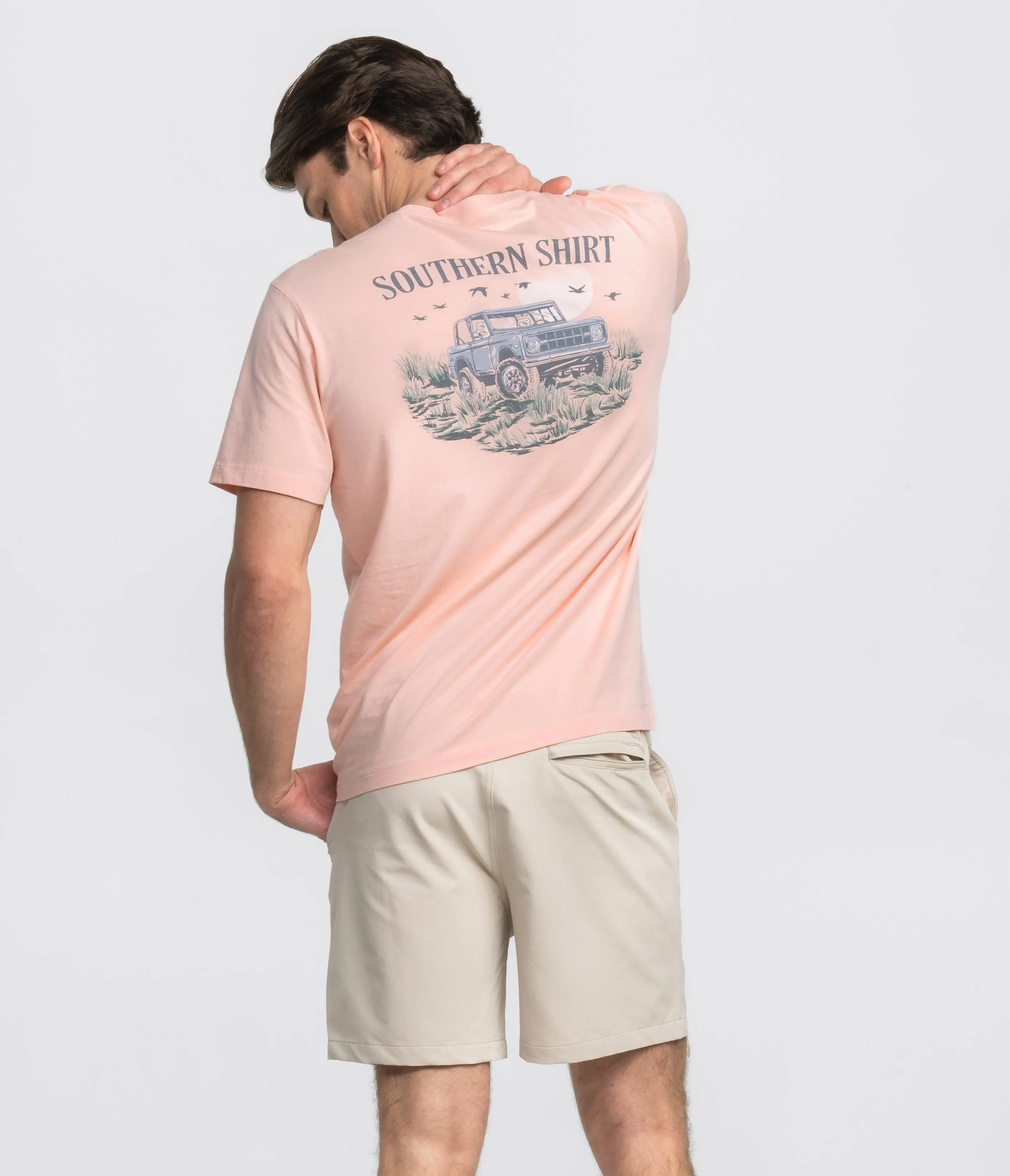 Outer Banks Tee SS - Peach Melba