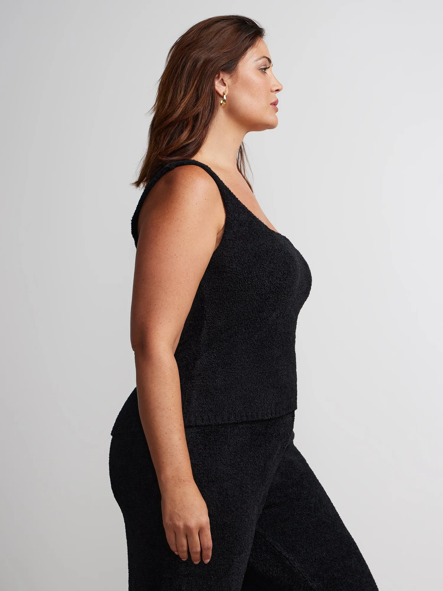 Plus Square Neck Teddy Top