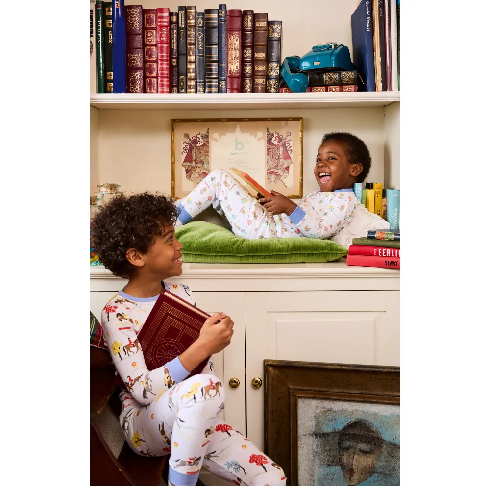 Printed Pima Jammies -- Bright Equestrian