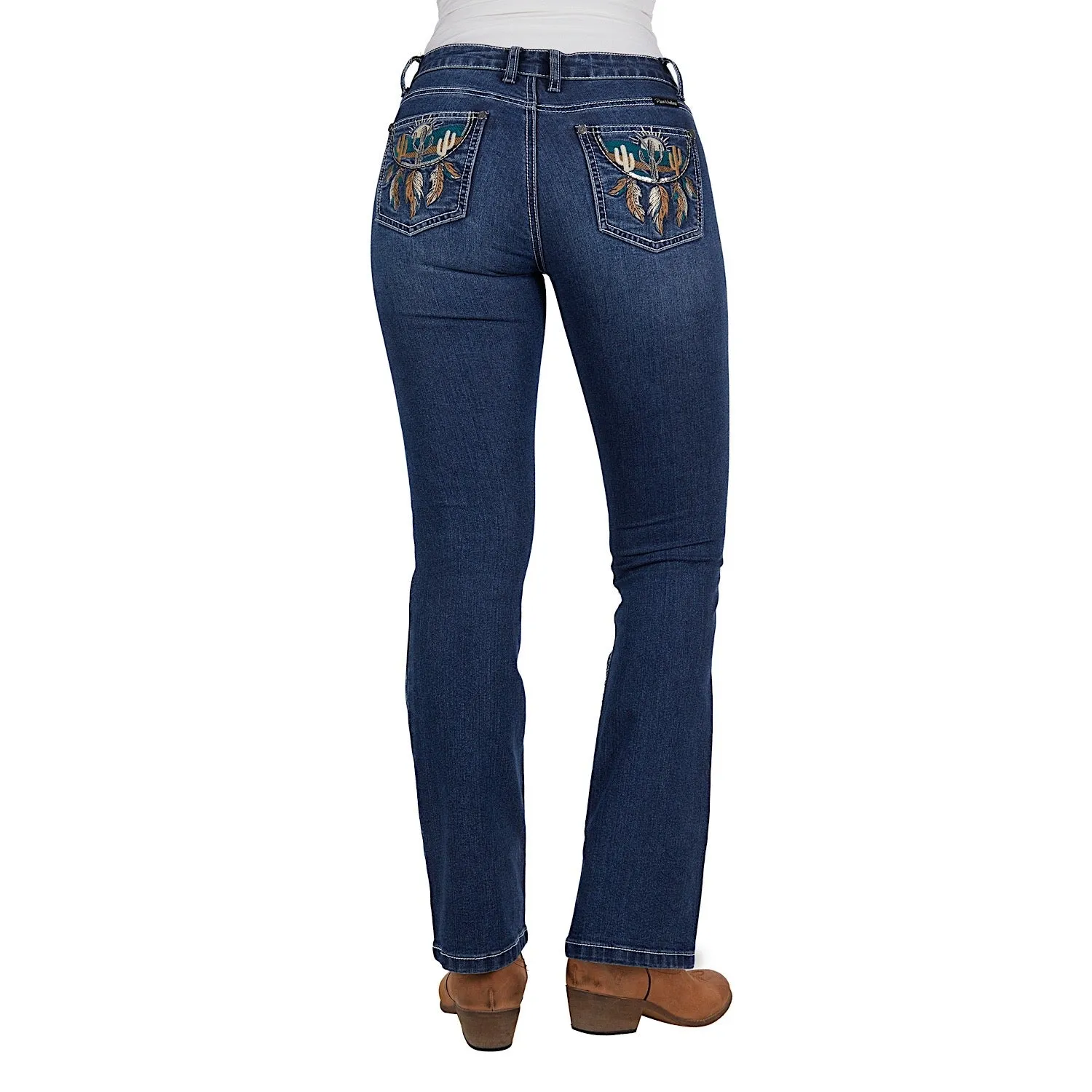 Pure Western Women's Alba Boot Cut Jean 32" Leg Indigo