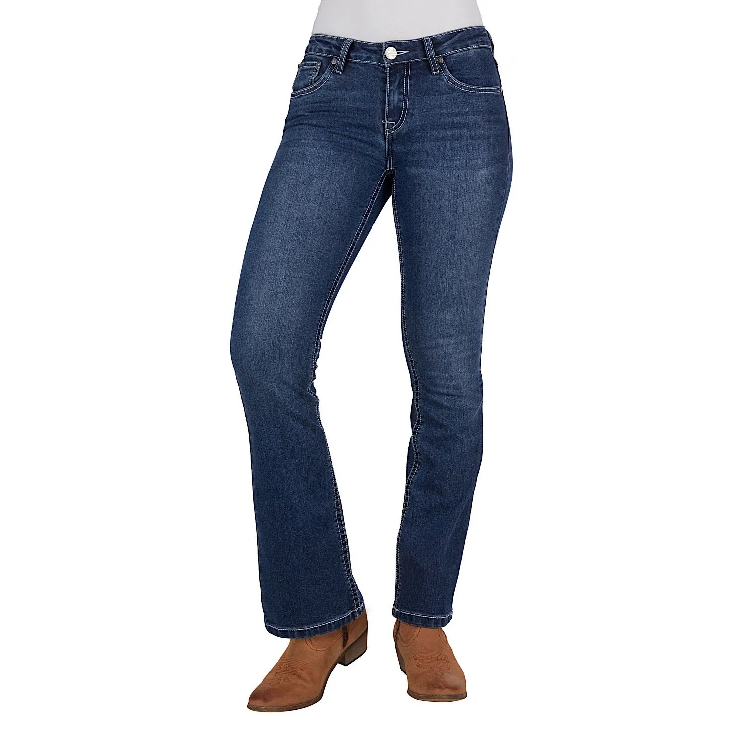 Pure Western Women's Alba Boot Cut Jean 32" Leg Indigo
