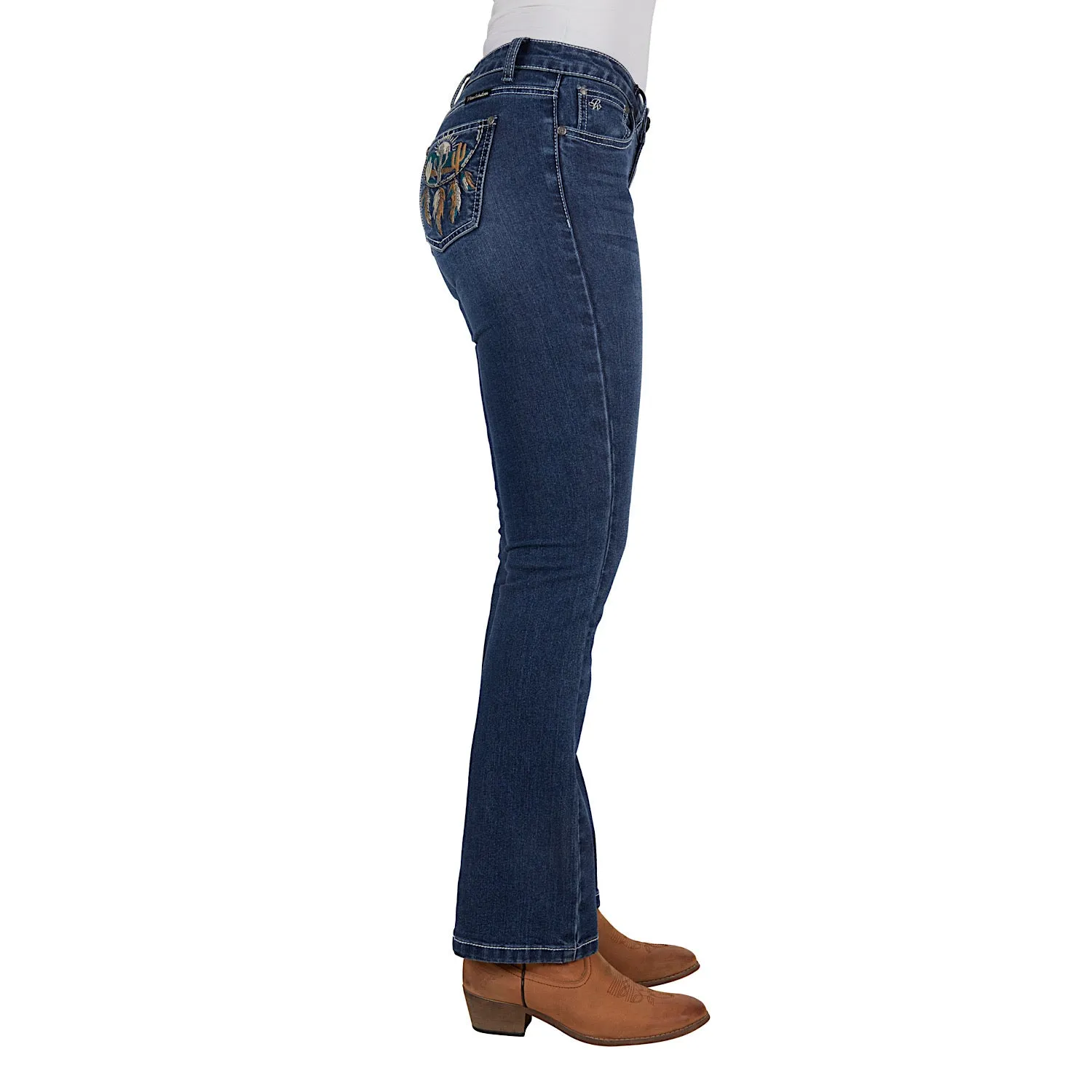 Pure Western Women's Alba Boot Cut Jean 32" Leg Indigo