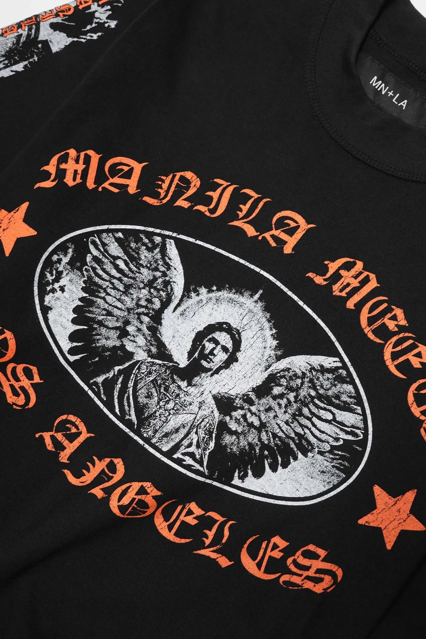 "ARCHANGEL" TEE IN CAVIAR