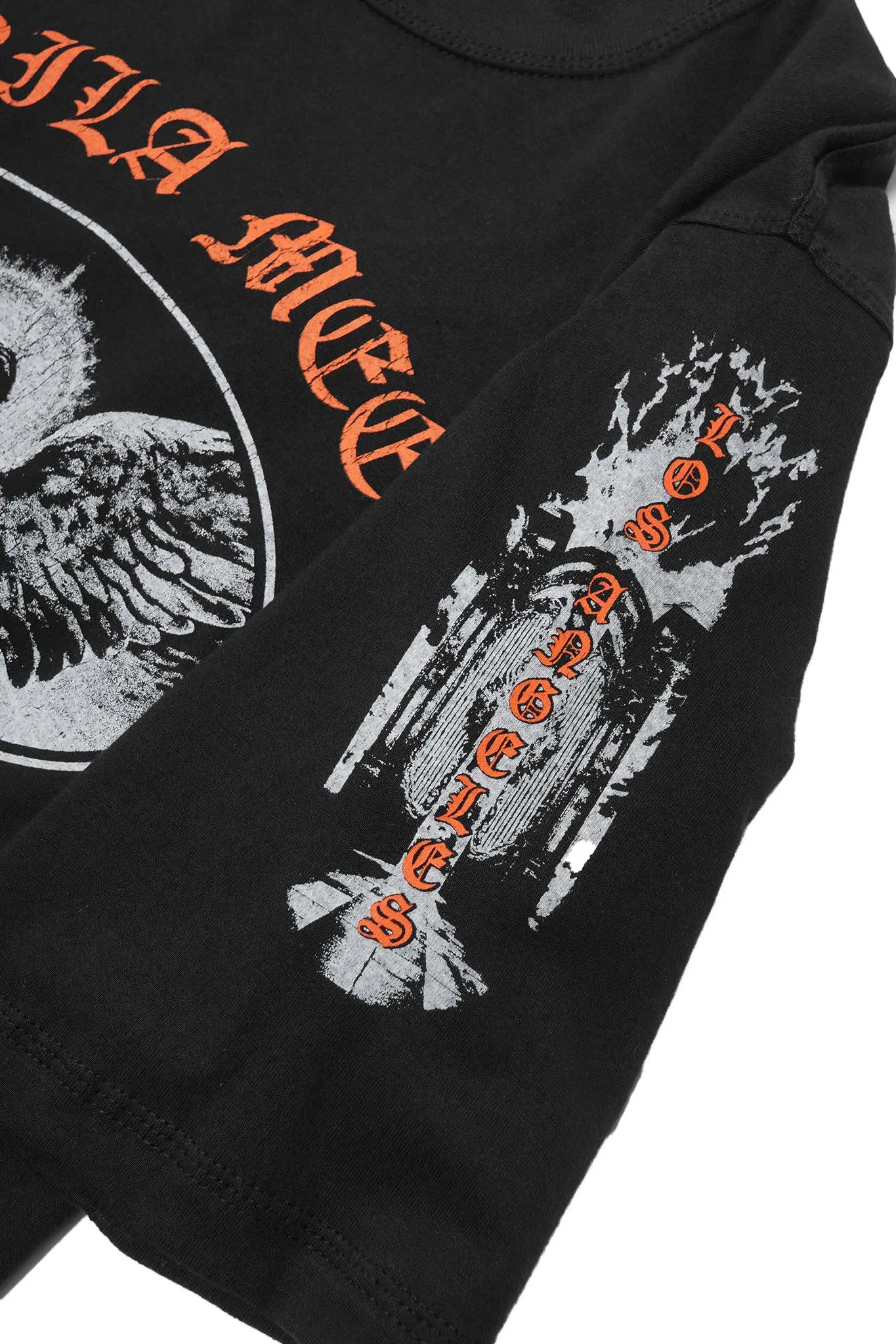 "ARCHANGEL" TEE IN CAVIAR