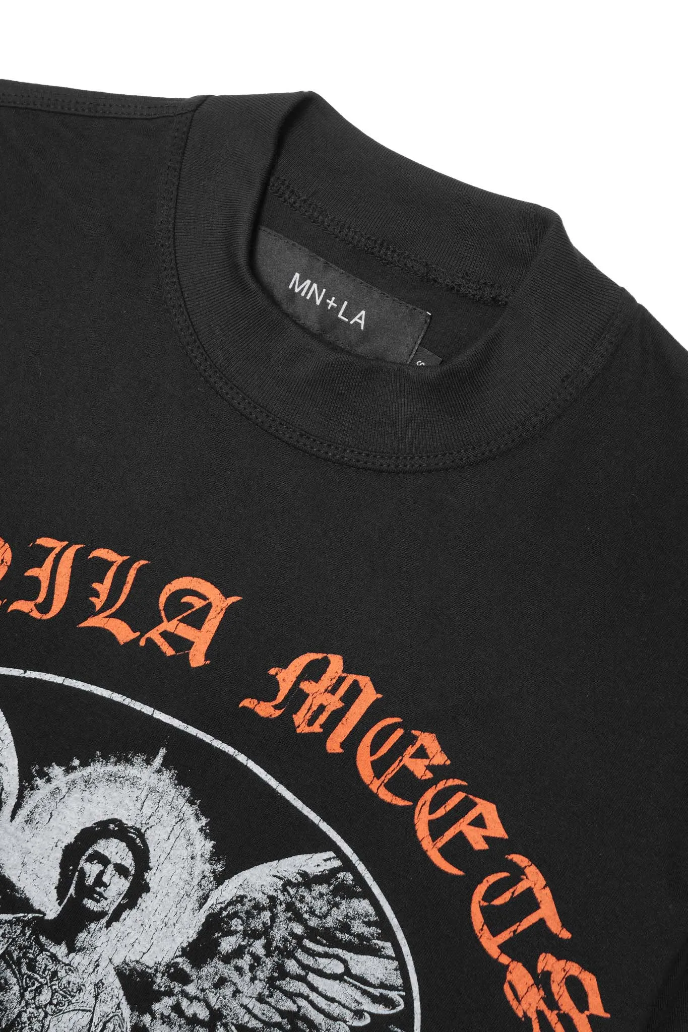 "ARCHANGEL" TEE IN CAVIAR