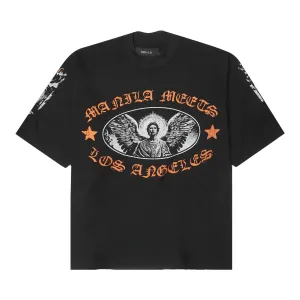"ARCHANGEL" TEE IN CAVIAR