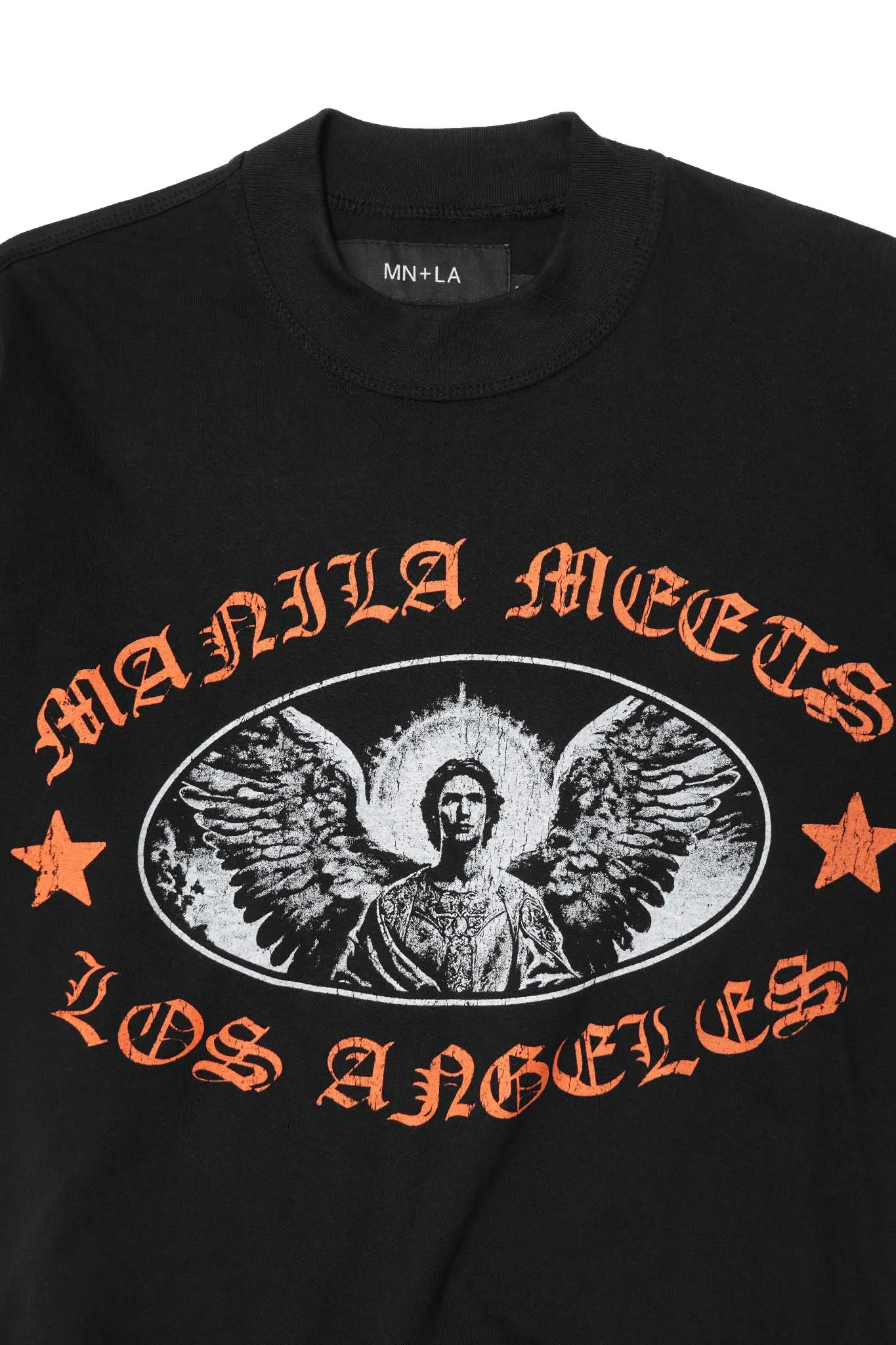 "ARCHANGEL" TEE IN CAVIAR