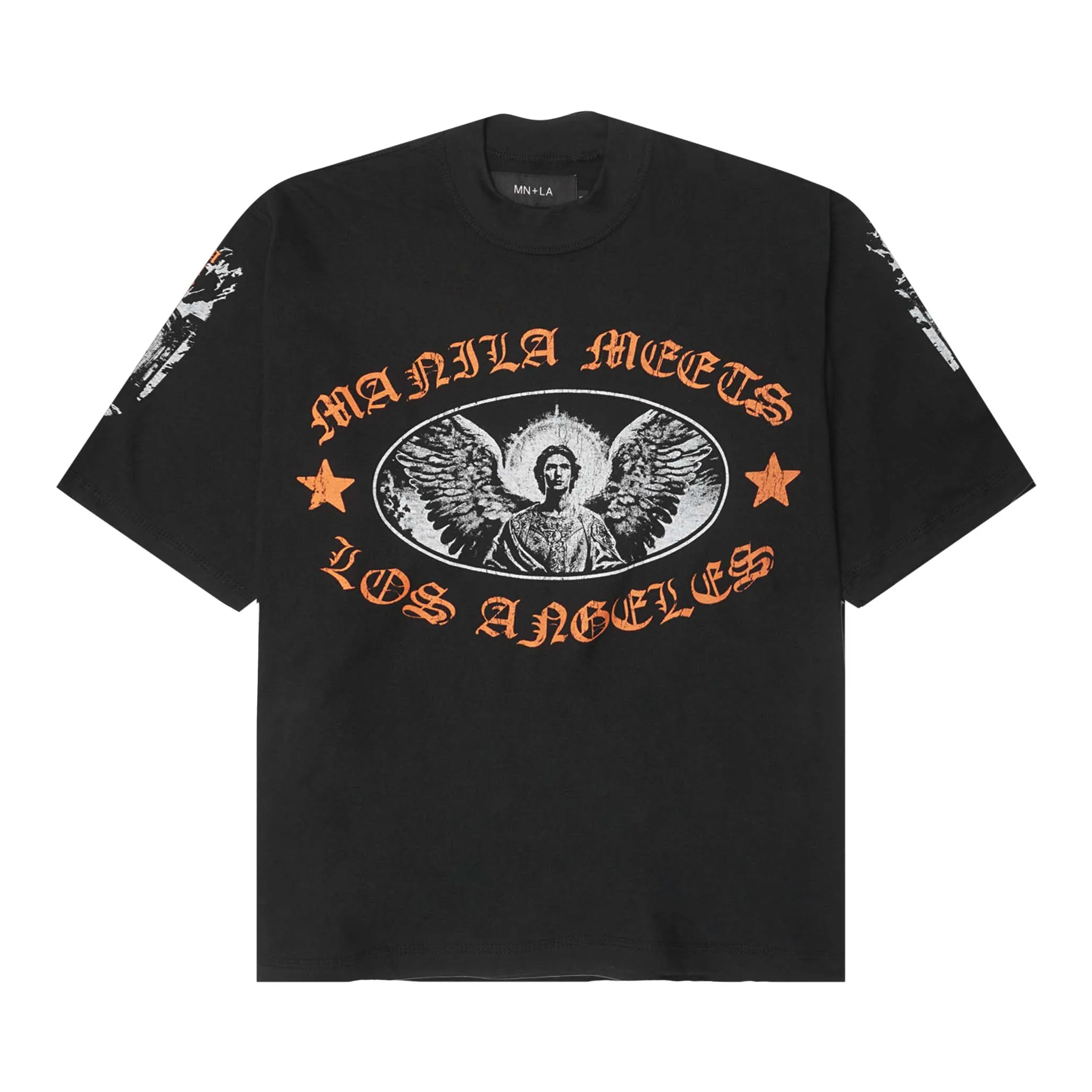 "ARCHANGEL" TEE IN CAVIAR