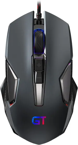 RaceGT Gaming Mouse Wired RGB PC Gaming Mice, 4 Color Backlight, Ergonomic Optical Computer Wired Mouse with Fire Button for Desktop PC Laptop Gamer & Work