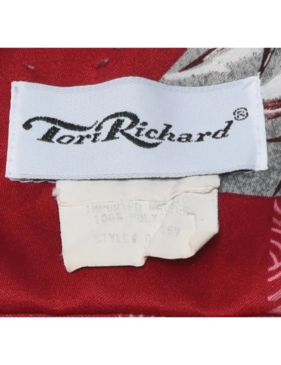 Red Classic 1970s Patterned Shirt - S