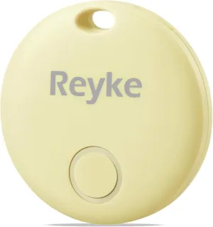 Reyke Smart Tag, Air Tracker Luggage Tracker, Works with Apple Find My (iOS Only), Item Locator for Key, Luggage, Backpack, Wallet, IP67 Waterproof, Yellow