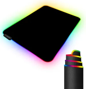 RGB Gaming Mouse Pad with 11 RGB Light up Modes,LED Gaming Pad,Non-Slip Rubber Based Computer Mice mat Medium Size(13.7 x 10.3)