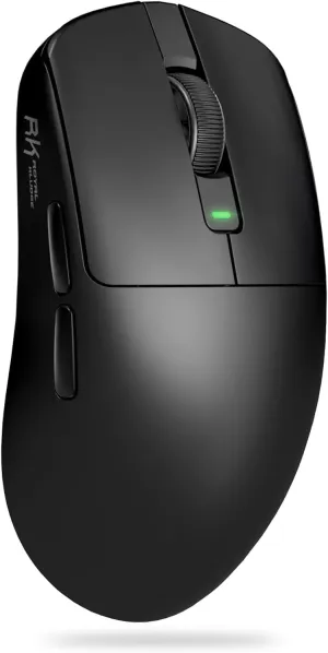 RK ROYAL KLUDGE RK M3 Wireless Gaming Mouse with 42K DPI, 47g Lightweight Computer Mouse with Dual 8K Polling Optical Sensor, Bluetooth/2.4G/USB-C Wired PC Game Mice with 5 Programmable Buttons, Black