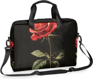Rose Laptop Bag for 14 15 15.6 Inch, Waterproof Laptop Sleeve Case Computer Cover Carrying Bag Travel Work Briefcase Shoulder Bags