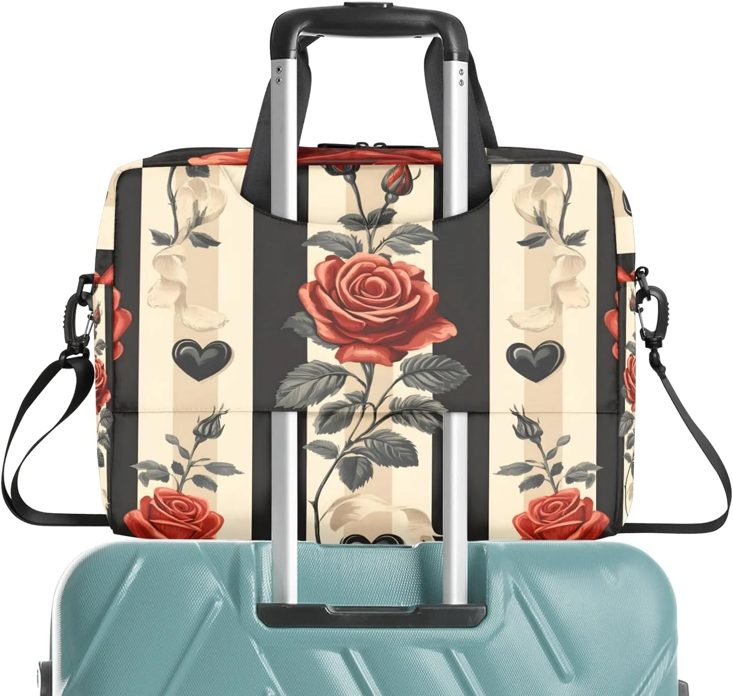 Rose Laptop Bag for 14 15 15.6 Inch, Waterproof Laptop Sleeve Case Computer Cover Carrying Bag Travel Work Briefcase Shoulder Bags